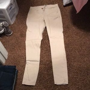 Charlotte Russe Low rise tan skinny jeans